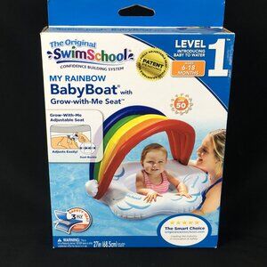 Grow With Me Baby Boat shade Canopy 6-18 MOS Level 1 Swim School Pool Float NEW